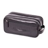 Mens Real Leather Wash Bag Shaving Kit Toiletries Travel Overnight