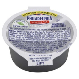 Kraft Philadelphia Lite Cream Cheese Cups (100 Pack)