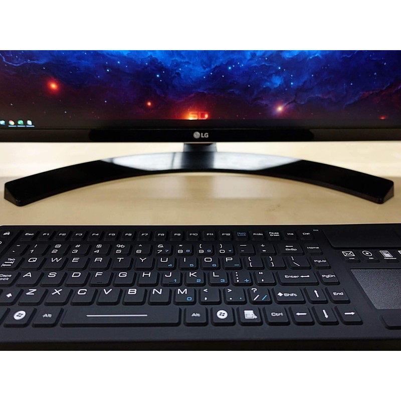 DSI RF Wireless Keyboard with Touchpad IP67 Waterproof Silicone Black