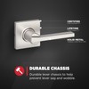 Kwikset Casey Interior Passage Door Handle Lever Satin Nickel Non-Locking
