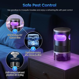 Fruit Fly Trap Indoor Brushless Motor Gnat Traps for House Indoor Gnats Killer Powerful Suction Bug Insect Trap NAT Trap Killer Mosquito Catcher for Flies Gnats Nats Plants Moths Bug Insect003