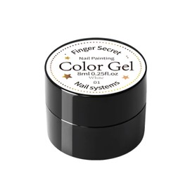 FINGER SECRET Nail Painting Gel, Nail Paint for Nail Art, Gel Polish For French Tip Tool Design For Home Salon DIY Nail Art,UV/LED Curing Required(color-01, 1SET)