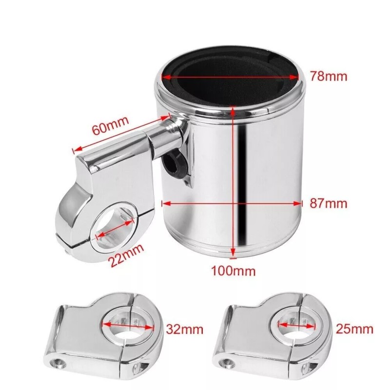 EXCELSIOR INT Bikers Motorcycle Cup Holder Handlebar Drink Bottle Holder