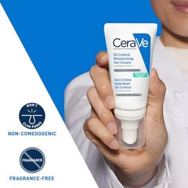 CeraVe Oil Control Moisturizing Gel-Cream, Face Moisturizer for Oily Skin, Niacinamide, Hyaluronic Acid & Oil Absorbing Technology To Rebalance Oily S