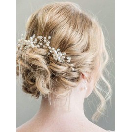 DoubleNine Wedding Hair Pins Hair Set Jewelry Decorative Wedding Flower Hair Accessories Evening for Brides and Bridesmaids Women Pack of 3