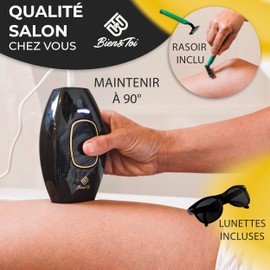 IPL Epilator with Light Pulse for Women/Men, Long Lasting Results, 5 Intensity Levels, Easy to Use at Home, for Face/Body, Fast and Painless, Eyebrow Hair Remover in