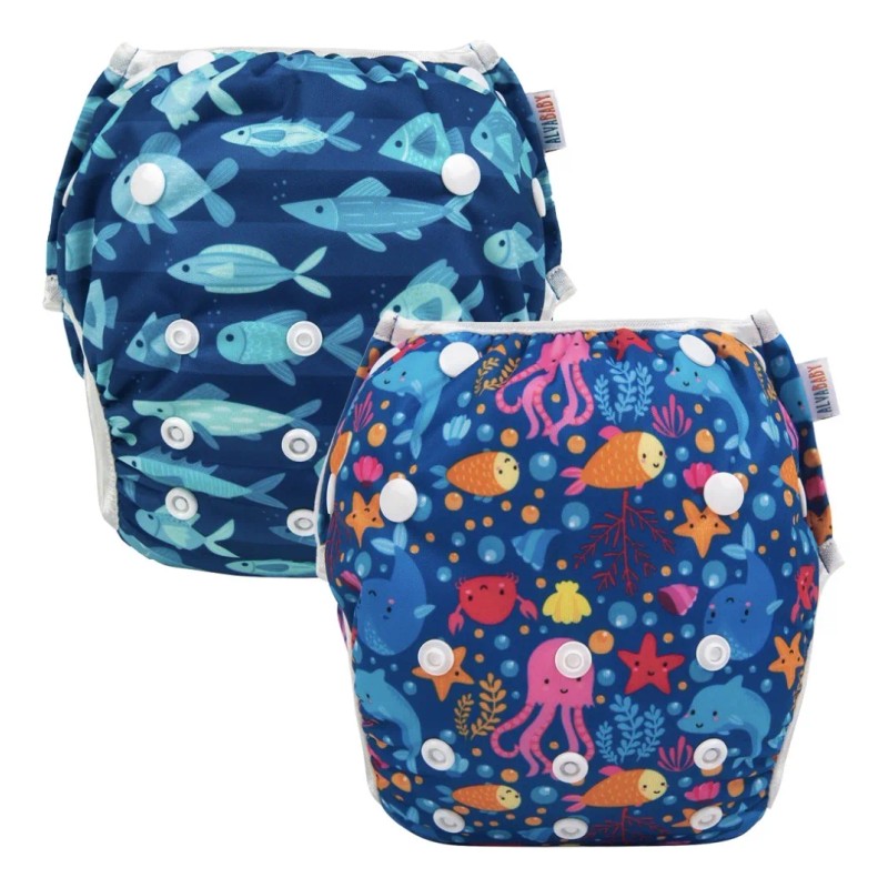 2 Pañales De Natación Ecológicos Reutilizables Alvababy