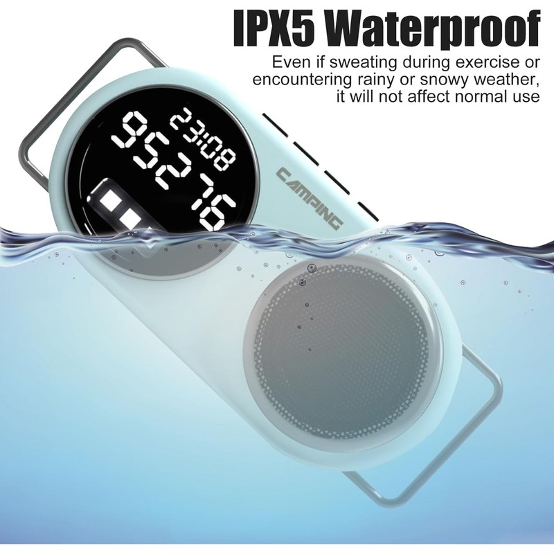 HUAJUN Pedometer with Bluetooth Speaker,Pedometer for Walking Steps and Miles