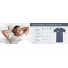 Henry Terre Men's Short-Sleeved Nightdress with Diamond Flower Chest Pocket
