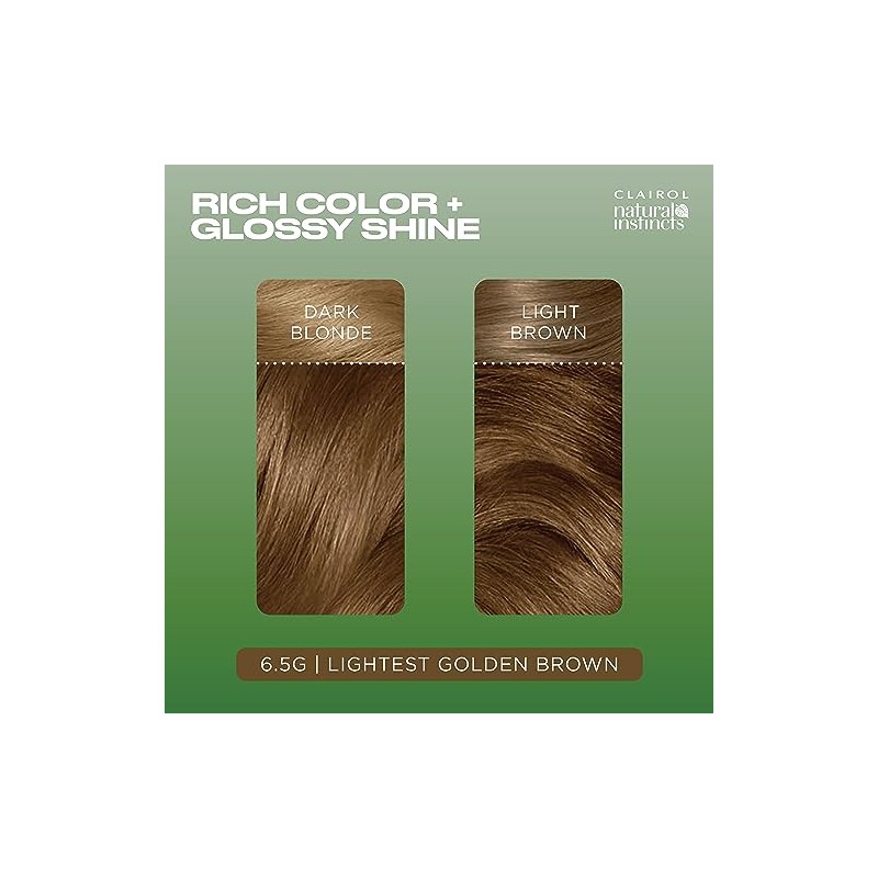 Clairol Natural Instincts 6.5G Lightest Golden Brown Hair Color â€“