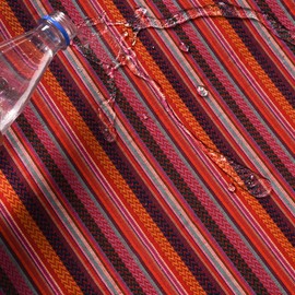 CAR Pass Baja Saddle Blanket Paisley Stripes Ethnic Boho Style Waterproof Car Floor Mats, 4 Piece Fit for Suvs,Vans,Sedans,Trucks Girly Red