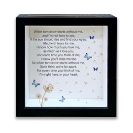 Memorial Shadow Box with Slots, Butterfly Boxes Frame 8x8 Inches Decorations for Home Living Room, Keep Sake Box for Memories, Sympathy Gifts for Loss of Love One -02