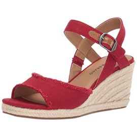 Lucky Brand Women's Mindra Espadrille Wedge Sandal, sb red, 7.5