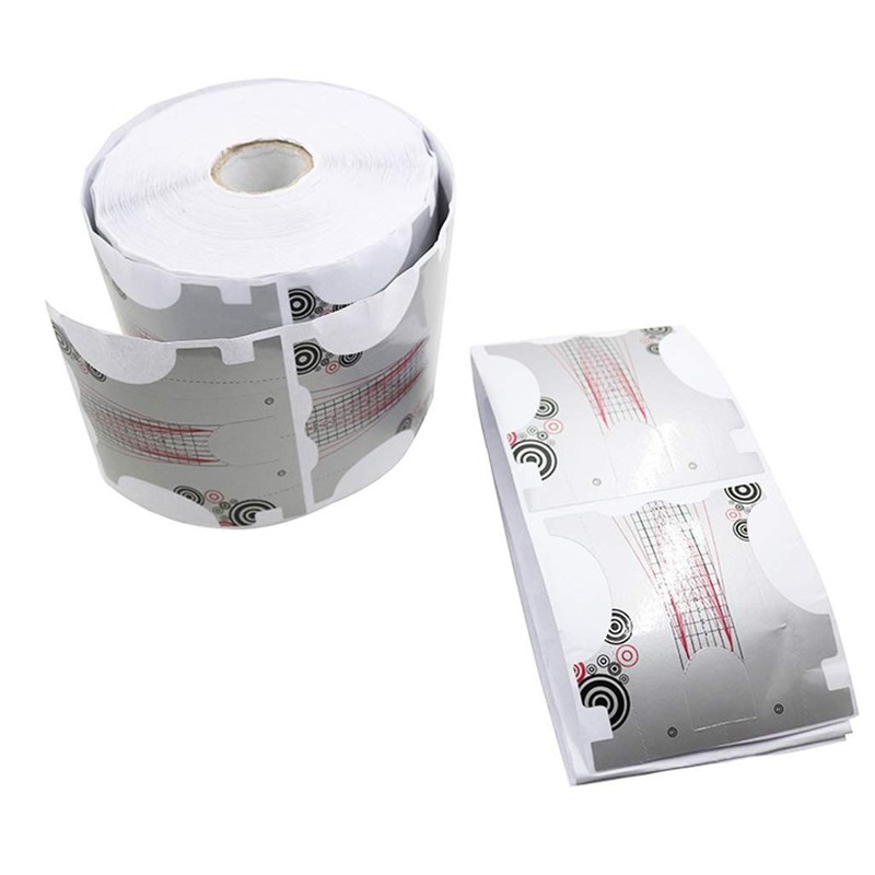 zalati Nail Shapes Pack of 500 Sticker Extension Paper Holder