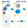 Iwillink (1-Pack) 4-Port Ethernet Wall Plate, Keystone Jack Wall Plate