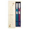Husband and Wife Chopsticks with Cherry Blossom Pearl, Blue, Pink,