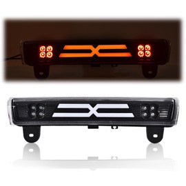 PIT66 LED 3rd Third Brake Ligh Compatible with Chevy Suburban 1500 2500 2000-2006/Chevy Tahoe 2000-2006/GMC Yukon XL 1500 2500 2000-2006,High Mount Stop Lamp Clear lens Black Housing X
