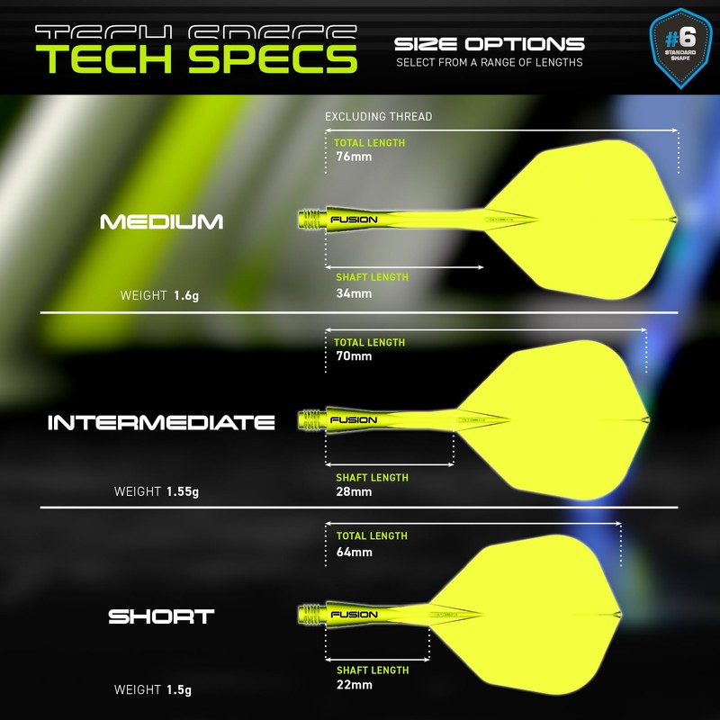 WINMAU Darts Fusion Integrated Flight & Shaft System - No.6