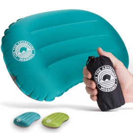 MISSONIS Inflatable Pillow - Lightweight, Compact, Compressible, Waterproof, Adjustable Firmness Camping Pillow, for Sleeping During Travel, Backpacking, Hiking, and Outdoor Adventure