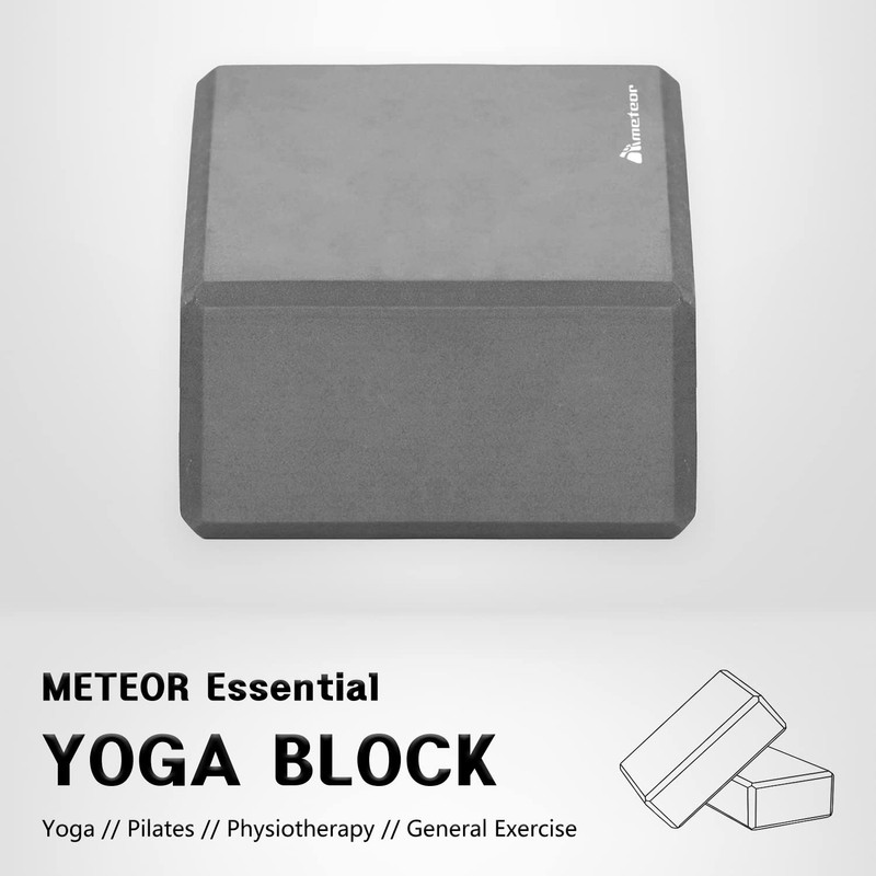 Meteor Essential Non-Slip Yoga Block, High Density Yoga Brick for