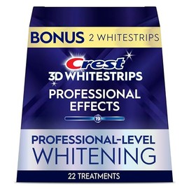 Crest 3D White Professional Effects Whitestrips Whitening Strips Kit, 22 Treatments, 20 Professional Effects + 2 1 Hour Express Whitestrips