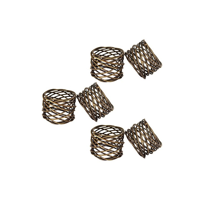 ITOS365 Handmade Round Mesh Napkin Rings Holder Dinning Table Parties