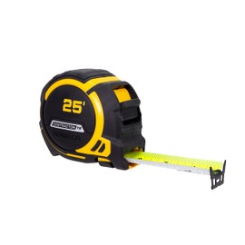 Komelon 25-Ft Contractor TS Wide blade Tape Measure with Backside Printing, Manual Lock, Long Standout (93425)