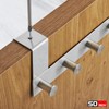 SOTECH Linea II Door Coat Rack (Brushed Stainless Steel, 380