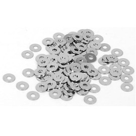 TA-VIGOR 100 Pcs Flat Washers, M1.4 x 4mm x 0.3mm Nickel Plated Round Lock Washers, Spacers, Sealing Gaskets for Home Decoration, Repair, and Construction