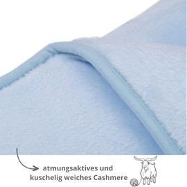 liebling Cuddly Blanket Kids Cashmere Feeling Children's Blanket 100 x 150 cm Light Blue Premium Sofa Blanket Thick Warm Blanket 500 g/m²