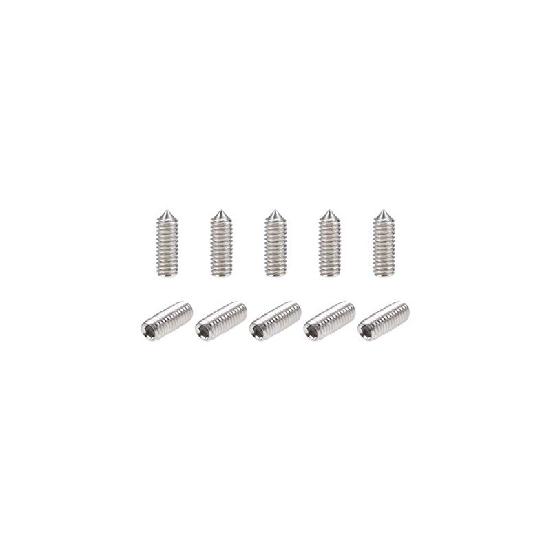 uxcell 50Pcs M3x10mm Internal Hex Socket Set Grub Screws Cone