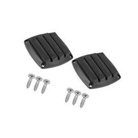 Motoforti 2 Pcs Air Exhaust Ventilator Plastic Louvered Grille Cover for RV Boat Marine Replacement Blinds Vents Black Long-Lasting