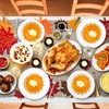 HOWAF 5 Pack Autumn Leaf Table Placemats and Coasters, Thanksgiving