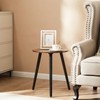 Apicizon Small Round Side Table, Nightstand End Table for Small