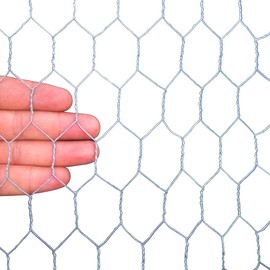 20GA Galvanized Hexagonal Poultry Netting Chicken Wire 36 inches x 25 feet x 1 inch Mesh