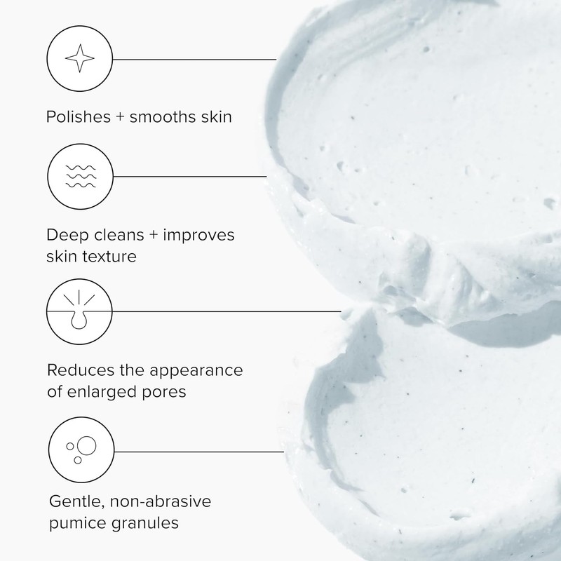 DRMTLGY Microdermabrasion Facial Scrub and Mask.Non-abrasive face exfoliator improves acne