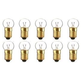 CEC Industries #425 Bulbs, 5 V, 2.5 W, E10 Base, G-4.5 shape (Box of 10)