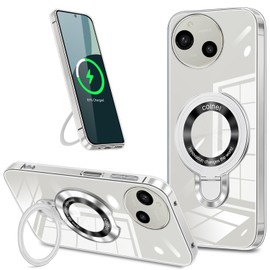 Aquos R9 SH-51E Case, tpu MagSafe Compatible, With Ring, Multi-functional Stand, Ring, Equipped with Magnet, Both Vertical and Horizontal Compatible, Hidden Storage, US Military MIL Stand, Shockproof,