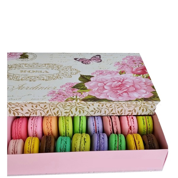 LeilaLove Macarons 25 Macarons from Paris to you with dozen flavor varieties beautifully gift wrapped ready for gifting