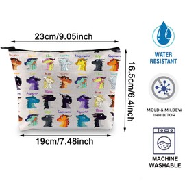 BLUPARK Wings Fire Novel Inspired Darkstalker Makeup Bag - Bookish Gift for Dragon Lover - Zipper Bag (MB, Cartoon Dragon)