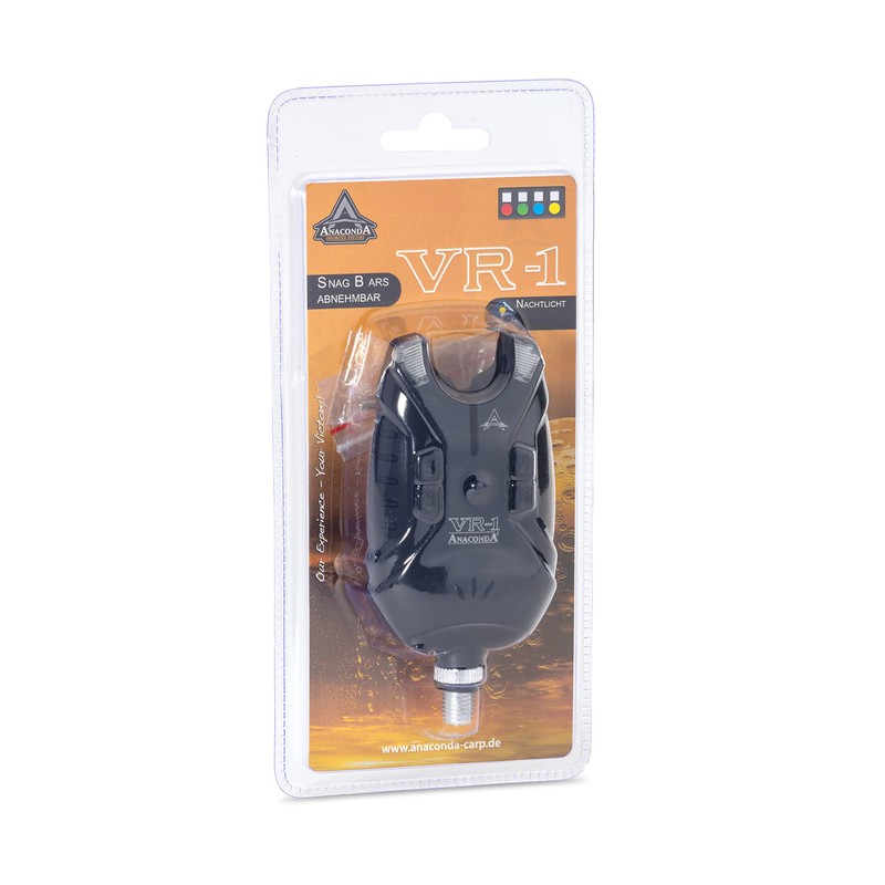 Saenger Anaconda VR-1 RED Bite Alarm with Metal Snag Bars