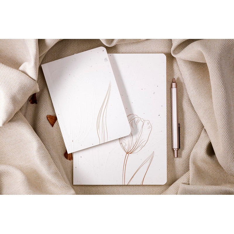 Clairefontaine 813067C Tulip Paper Notebook with Flexible Cover DIN A6