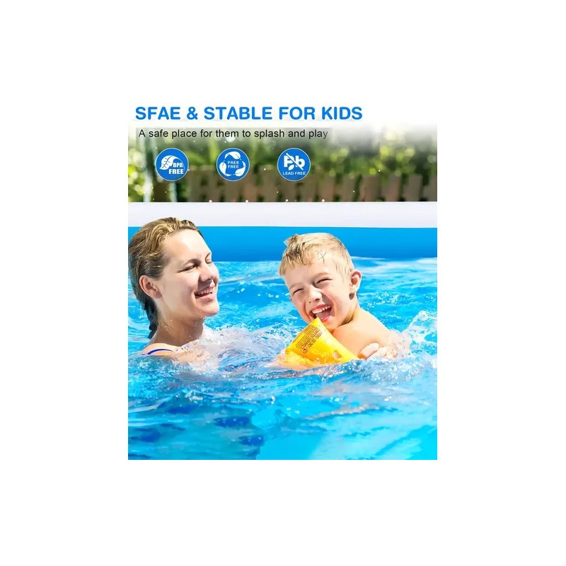 30518356cm Alberca Inflable Grandes Piscinas Rectangular Azul Ununmx
