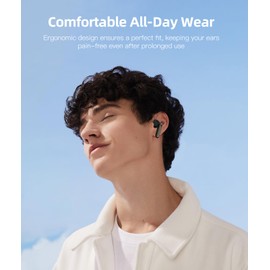 Irosiy All-Day Comfort & High-Fidelity Sound with Advanced ENC Noise Reduction, Bluetooth 5.4, and Extended Playtime Earbuds (Black)