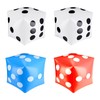 Inflatable Dice 13 Inch Jumbo 4-Piece Multicolor Novelty Giant Blow