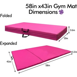 GLANT Foldable & Movable Gymnastics Kip Bar with MAT and Ring Set, 3' to 5' Height Adjustable,Horizontal Bar for Kids Girls Junior,Gym Equipment for Indoor and Home Training- Max Load 300LBS