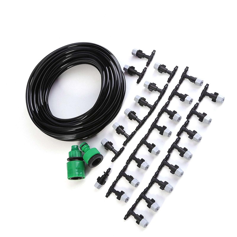 Domary Water Misting System Hose Sprinkler Nozzle Set Greenhouse Patio