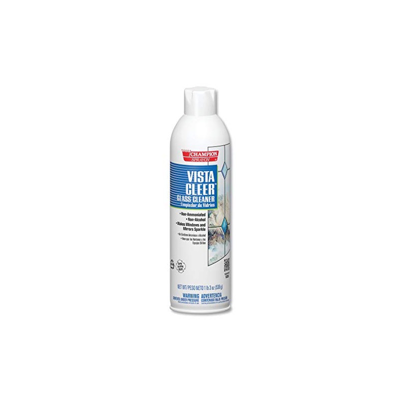Glass Cleaner Vista Cleer Without Ammonia, Champion Sprayon, 20 oz
