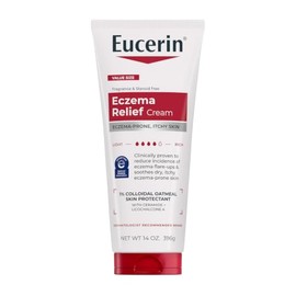 Eucerin Crema corporal para aliviar el eccema, crema de eczema con avena coloidal, ceramida-3 y extracto de raíz de regaliz, tubo de 14 onzas