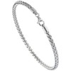 Sterling Silver Woven Bracelet Flexible, 1/8 inch Wide